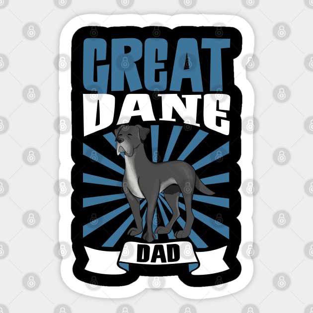 Great Dane Dad - German Mastiff Sticker by Modern Medieval Design